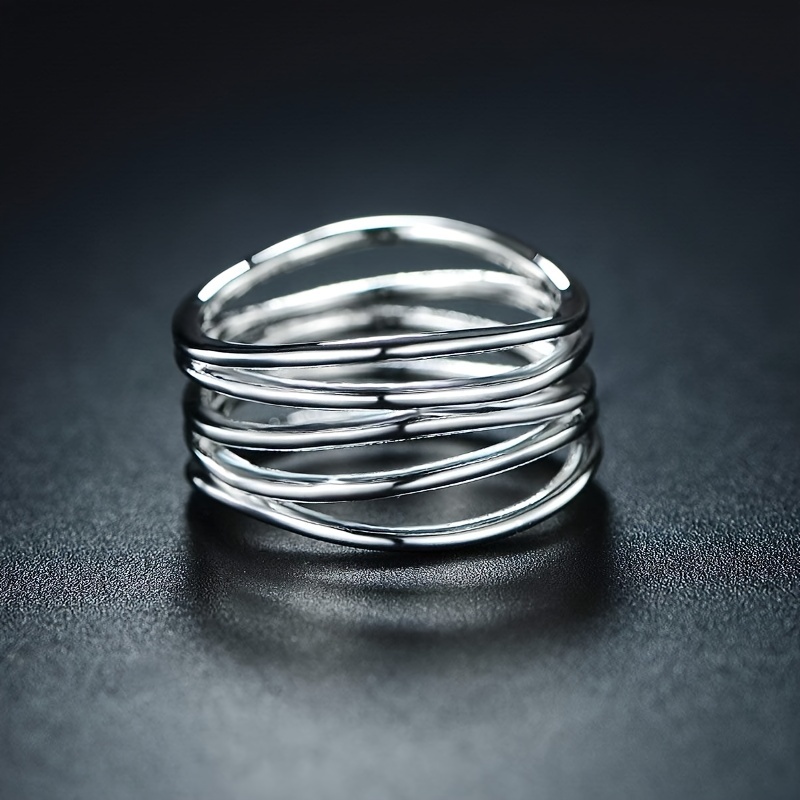 Copper Spiral Ring Geometric Band Size 6 11 Ideal for Vacation Wedding